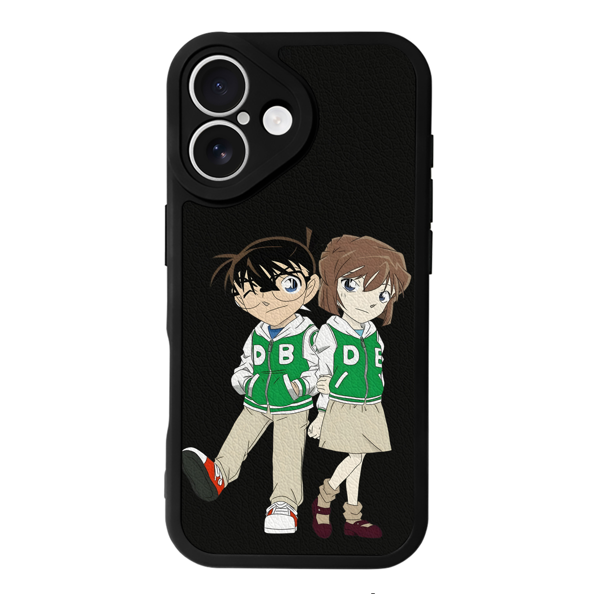 （画像用） 名探偵コナン 江戸川 コナン Detective Conan Conan Edogawa 【iPhone 16シリーズ対応】シリコンスマホケース（レザー調） 材質：シリコン